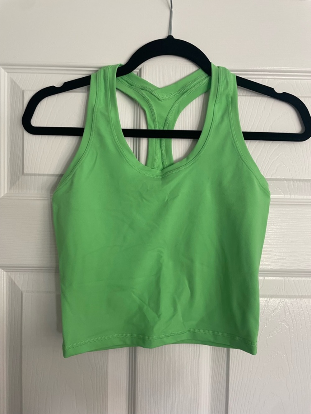 Lime Green Racerback Crop Tank Top